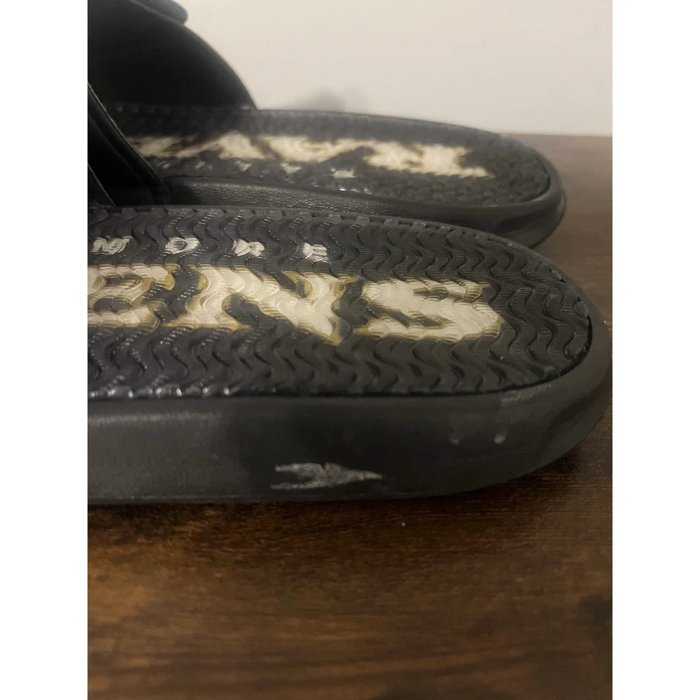 Men's Baltimore Ravens Slide Sandals Black Size M 9–10 NFL‎